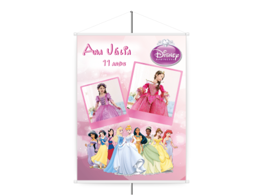 Banner de Aniversário, Princesas - 540 x 400 px